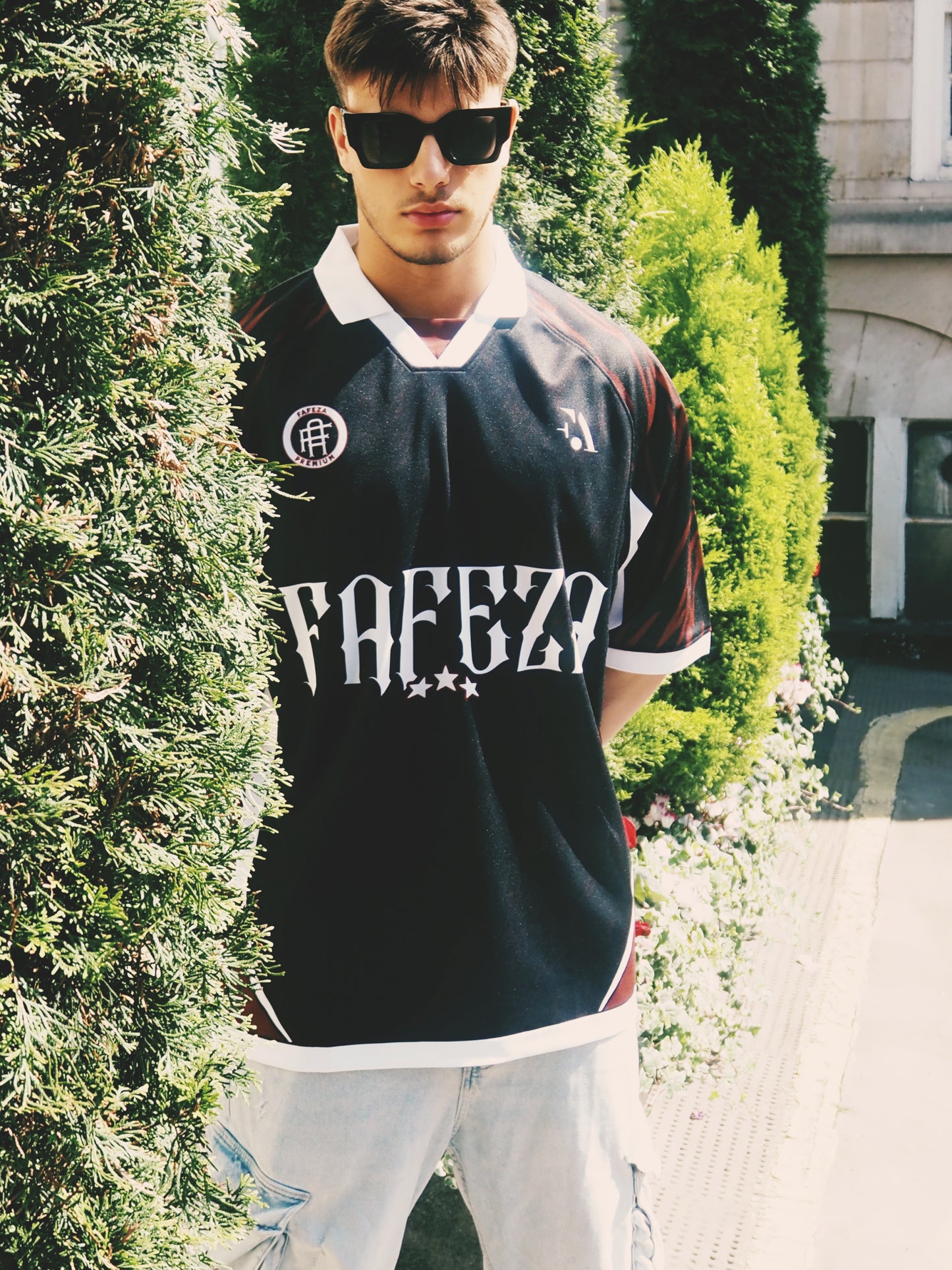 FAFEZA JERSEY LOGO BURGUNDY AND BLACK