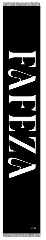 FAFEZA Wool Scarf Reversible