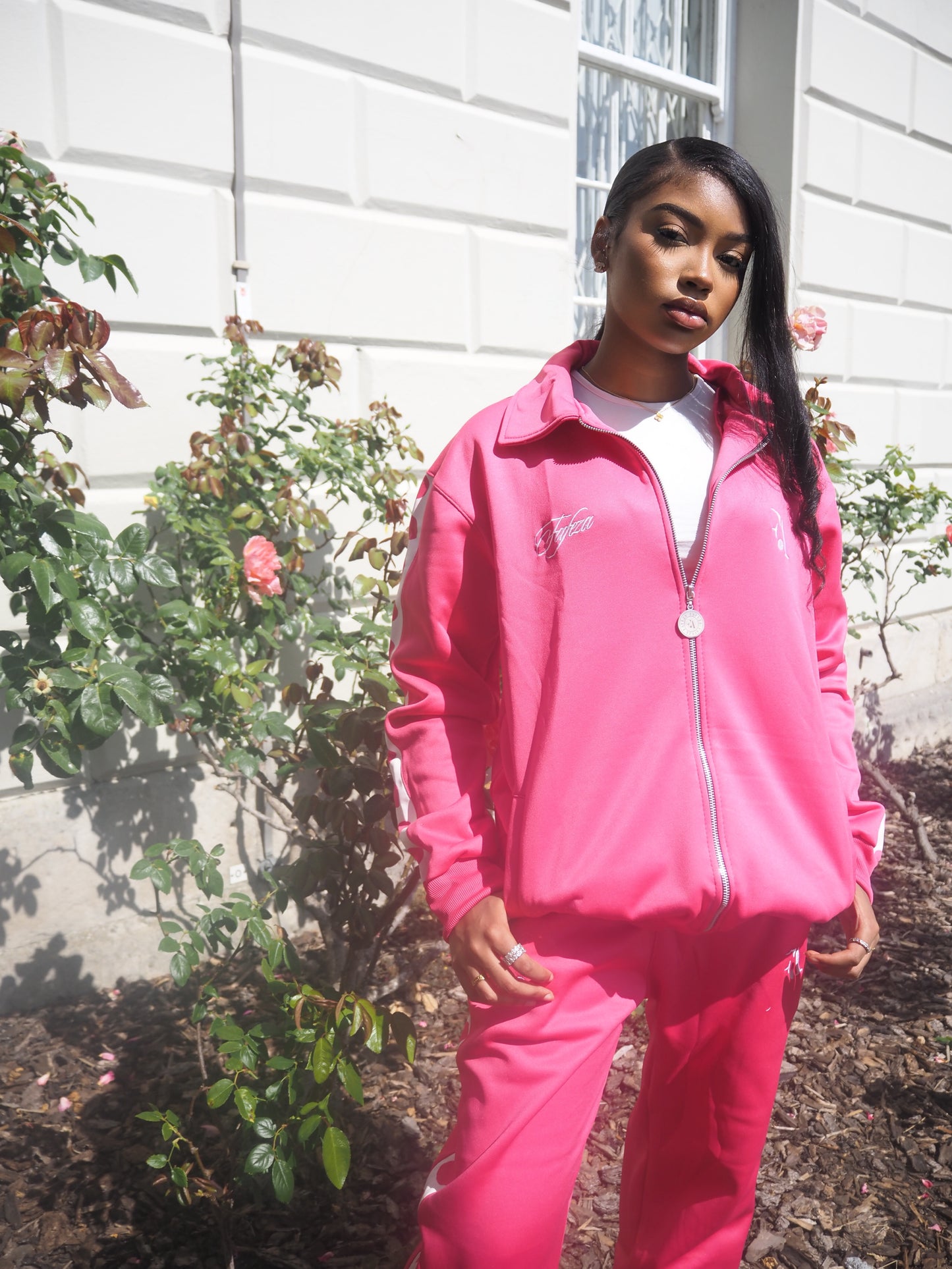 FAFEZA signature zip Rose (Pink) limited edition tracksuit