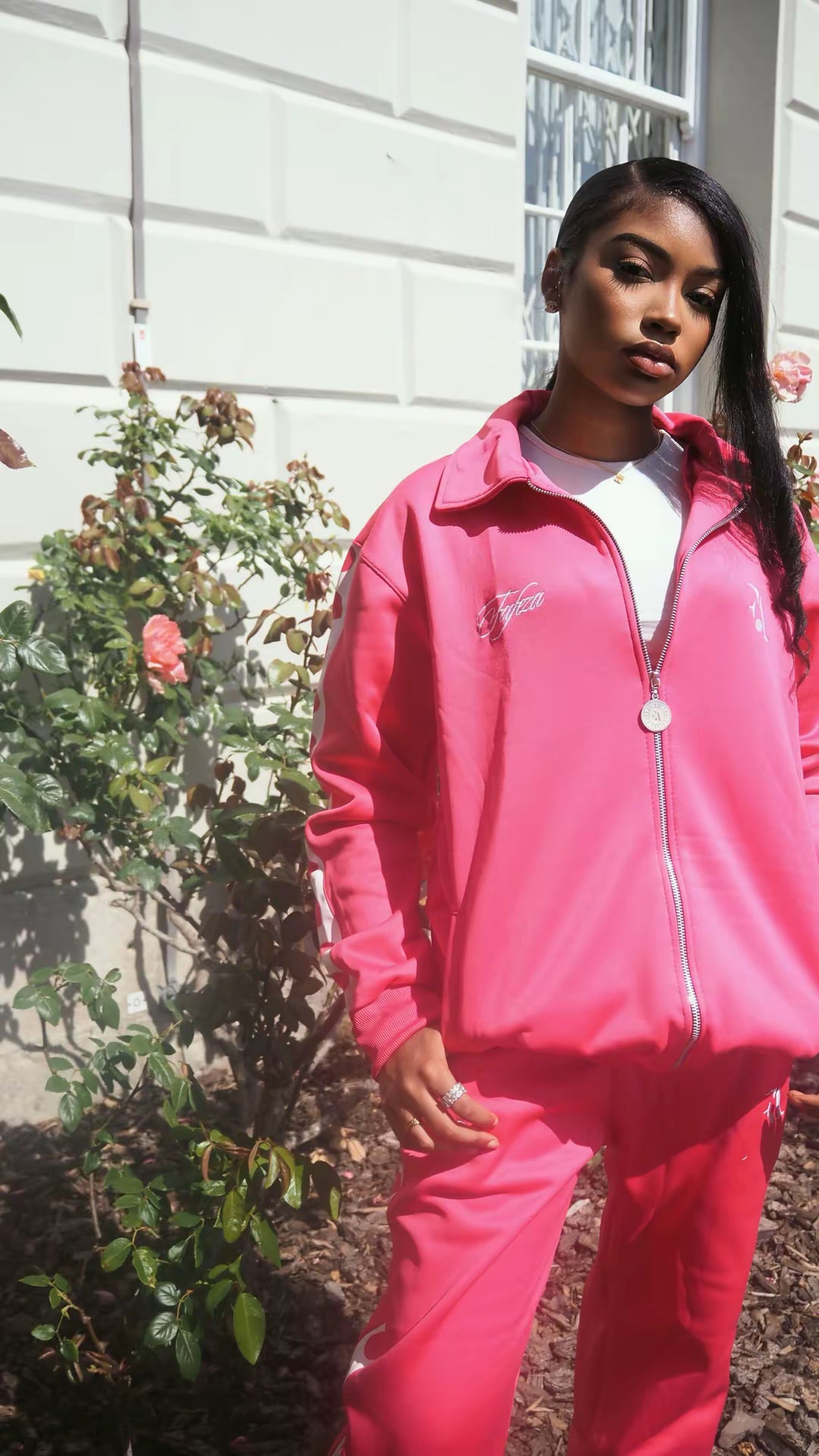 FAFEZA signature zip Rose (Pink) limited edition tracksuit